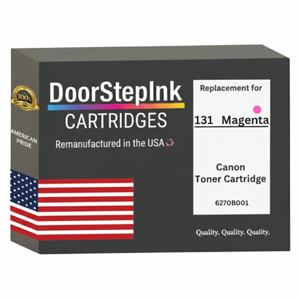 DoorStepInk Brand For Canon 131 High Yield Magenta Remanufactured in the USA LaserJet Toner Cartridge, 6270B001AA
