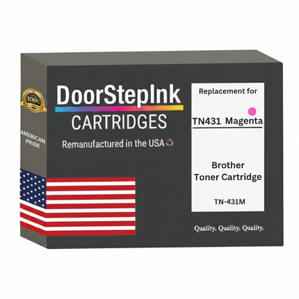 DoorStepInk Brand For Brother TN431M High Yield Magenta Remanufactured in the USA Toner Cartridge,TN431M