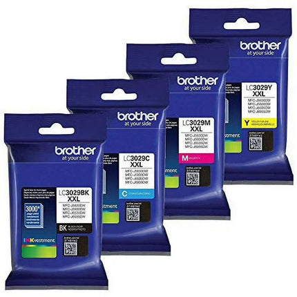 Brother LC3029 High-Yield Black, Cyan, Magenta, Yellow Ink Cartridges, Pack Of 4