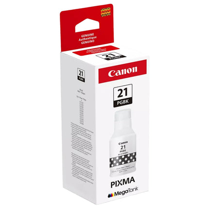 Genuine Canon GI-21 Pigment Black Ink Bottle, 4526C001