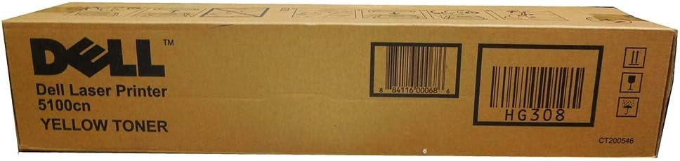 Original Dell 5100CN High Yield Yellow Toner Cartridge, HG308