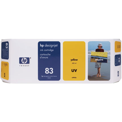 Original HP 83 UV 680-ml (C4943A) Yellow Ink Cartridge