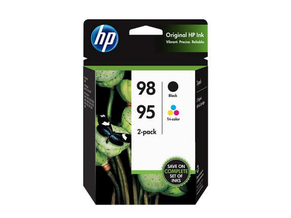 Original HP 98/95 Standard Yield Black & Color Ink Cartridge, CB327FN