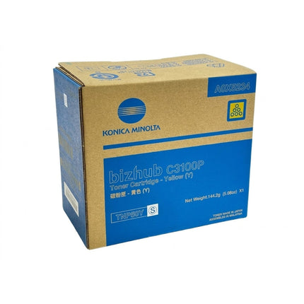 Original Konica Minolta TNP50Y Standard Yield Yellow Toner Cartridge, A0X5234