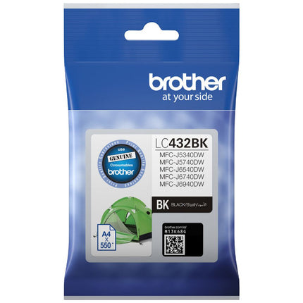 Original Brother LC432BK Standard Yield Black Ink Cartridge
