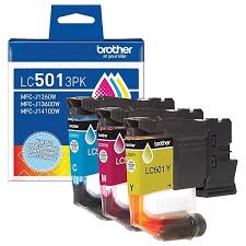 Original Brother LC501XL High Yield Multi-Color (CMY) Ink Cartridge, 3-Pack