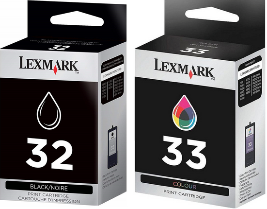 Lexmark 18C0532 #32/#33 Black & Color Twin Pack ink Cartridges