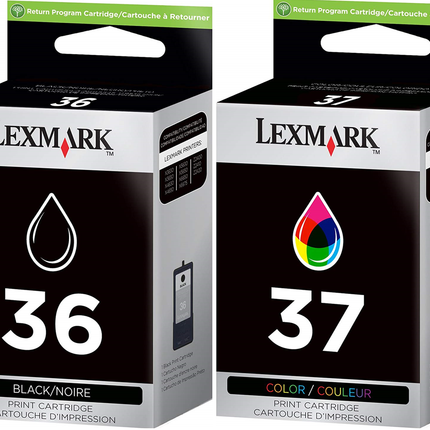 Lexmark 18C2229 36 & 37 Ink Cartridge (Black & Color, 2-Pack)