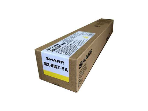 Original Sharp MX-61NT Standard Yield Yellow Toner Cartridge, MX-61NTYA