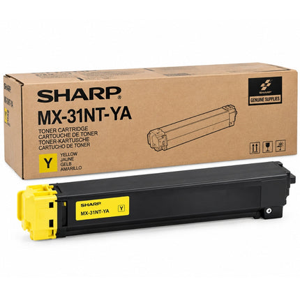 Original Sharp MX-31NT-YA Standard Yield Yellow Toner Cartridge, MX31NTYA