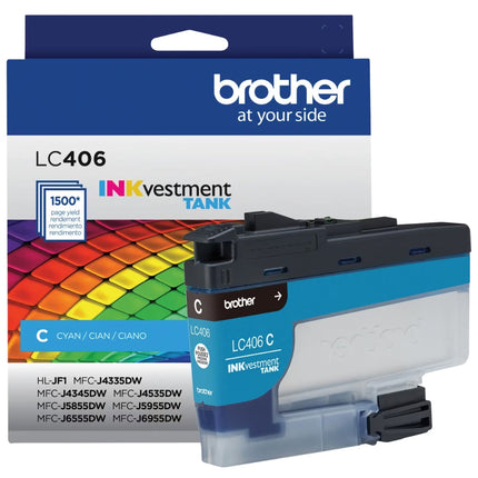 Original Brother LC406 Cyan Cartridge