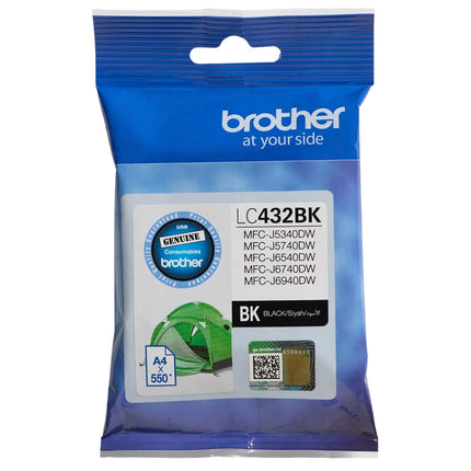 Original Brother LC432BK Standard Yield Black Ink Cartridge