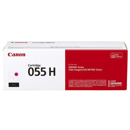Original Canon 055H High-Yield Magenta Laser Toner Cartridge, 3018C001