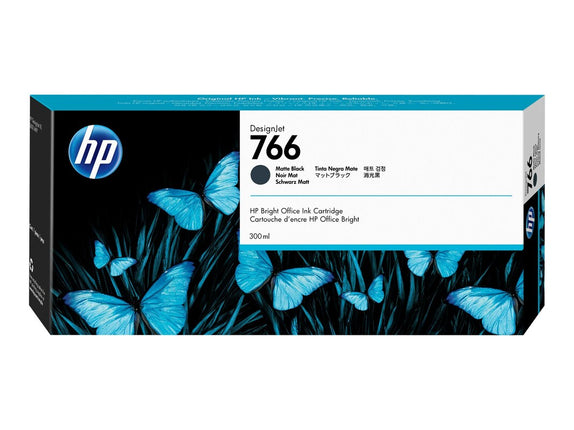 Original HP 766 High Yield Matte Black 300ml Ink Cartridge, P2V92A