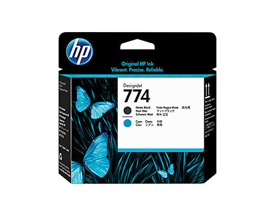 Original HP 774 Standard Yield Black / Cyan Inkjet Cartridge, P2W01A