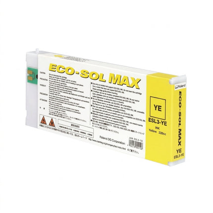 Roland Eco-Sol Max ESL3-YE Solvent Ink Cartridge 220ml Yellow