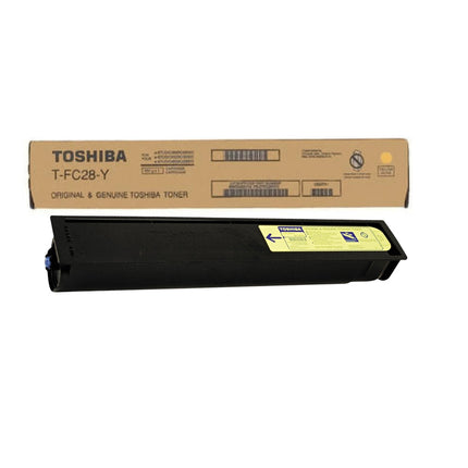 Genuine Toshiba TFC28Y Standard Yield Cyan Toner Cartridge, T-FC28-Y