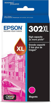 Epson 302XL Claria Premium High-Yield Magenta Ink Cartridge, T302XL320