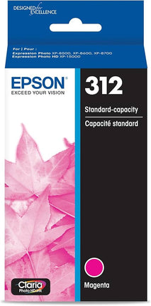 Genuine Epson 312 Magenta Claria Photo HD Ink Cartridge, T312320