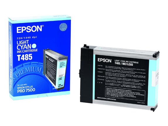 Genuine Epson T485 Light Cyan Ink Cartridge, T485011