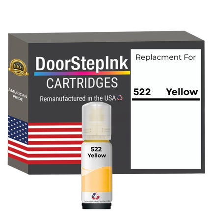 DoorStepInk Brand Replacement For Epson 522 (T522420-S) 70 ml Yellow Ink Bottle Made in the USA