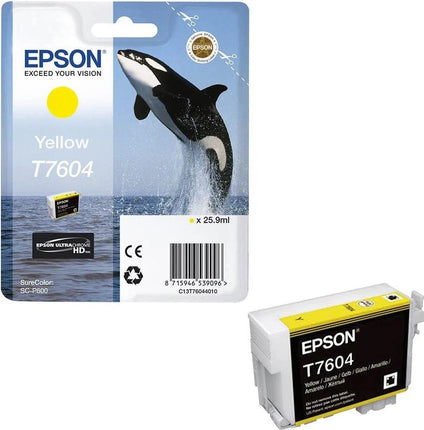 Original Epson T7604 Standard Yield Yellow Ink Cartridge