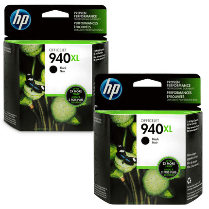 2 Pack HP 940XL (C4906AN) Black High Yield Ink Cartridge