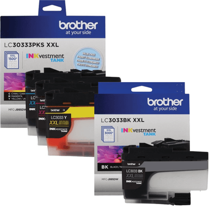 Brother-LC3033XXL Super High-Yield Tank Multi-Color Ink Cartridge-4 Pack