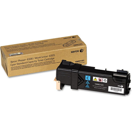 Original Xerox PHASER 6500/6505 Standard Yield Cyan Toner Cartridge, 106R01591