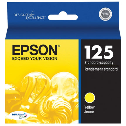 New Genuine Epson 125 Yellow Ink Cartridge