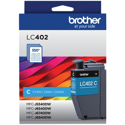 Genuine Brother LC402C Standard Yield Cyan Ink Cartridge