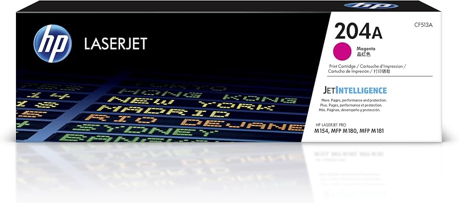 Genuine HP 204A Standard-Yield Magenta LaserJet Toner Cartridge, CF513A