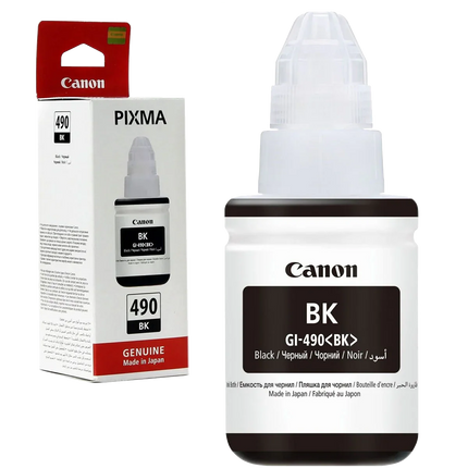 Canon GI-490 (135mL) Black MegaTank Ink Bottle, 0663C001
