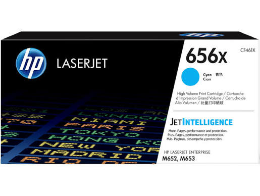 Original HP 656X High Yield Cyan Toner Cartridge, CF461X