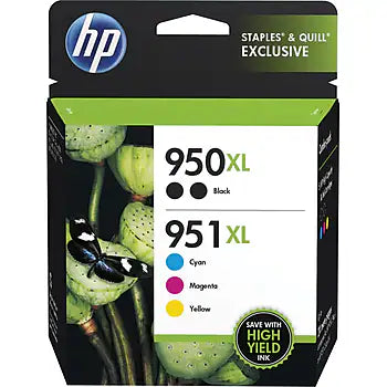Original HP 950XL 2 Black & 951XL Cyan, Magenta & Yellow Ink Cartridges