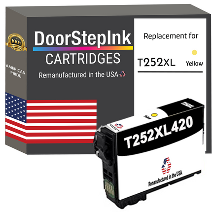 DoorStepInk Remanufactured in the USA Ink Cartridge for Epson T252XL Yellow