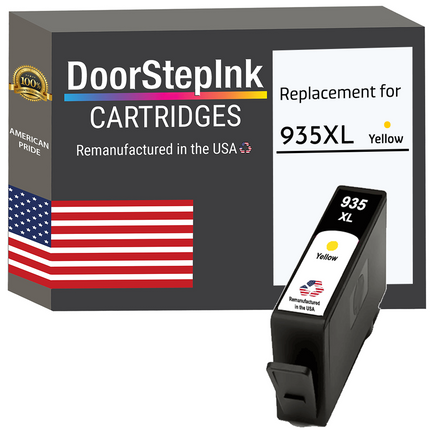 DoorStepInk Brand For HP 935XL Yellow Remanufactured in the USA