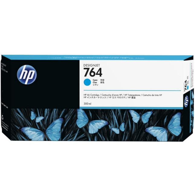 Original HP 764 300-ml Cyan Designjet Ink Cartridge | C1Q13A