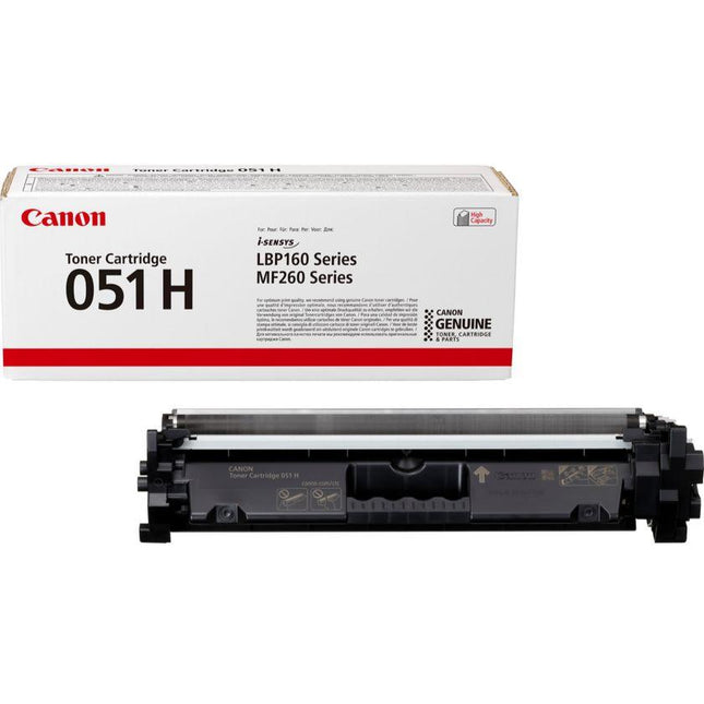 Genuine Canon 051H High-Yield Black Toner Cartridge, 2169C001