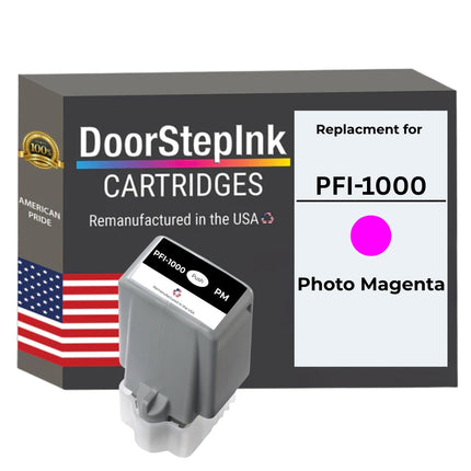 DoorStepInk Brand For Canon PFI-1000 Standard yield Photo Magenta Remanufactured in the USA Ink Cartridge, 0551C002