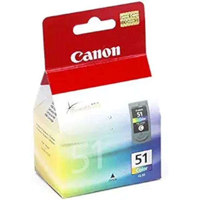 Original Canon CL-51  High Yield Tri-Color Ink Cartridge, 0618B002 