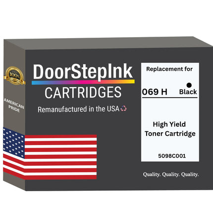DoorStepInk Brand For Canon 069H High Yield Black Remanufactured in the USA Toner Cartridge, 5098C001