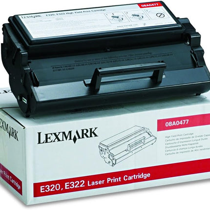Genuine Lexmark 08A0477 High Yield Black Toner Cartridge