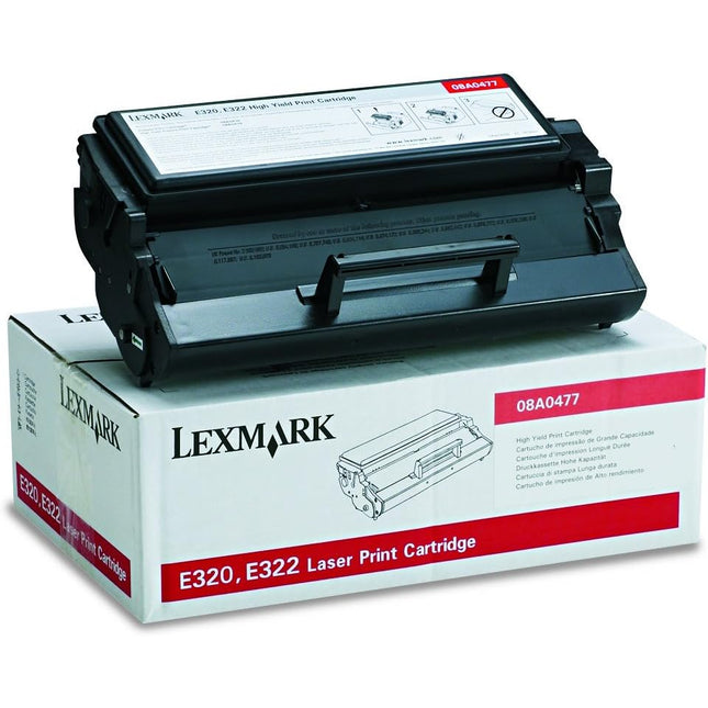 Genuine Lexmark 08A0477 High Yield Black Toner Cartridge