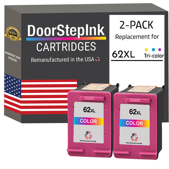  Replacement HP 62XL (C2P07AN) Color Ink Cartridge