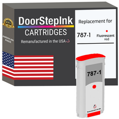 DoorStepInk Remanufactured in the USA Ink Cartridges for Pitney Bowes 787-1 Fluorescent Red