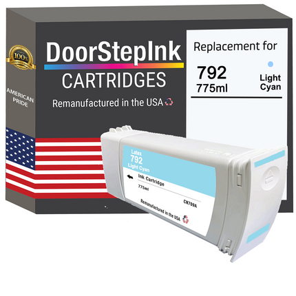 DoorStepInk Remanufactured in the USA Ink Cartridge for 792 775ML Light Cyan