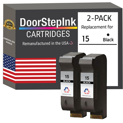 HP 15 (C6615DN) Black  Ink Cartridges Twin Pack