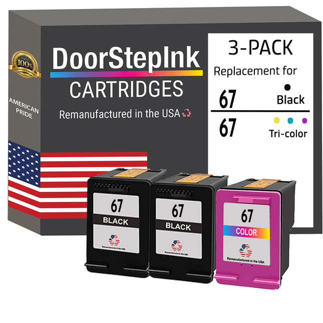 HP 67 2 Black / 1 Color Combo Pack Ink Cartridges