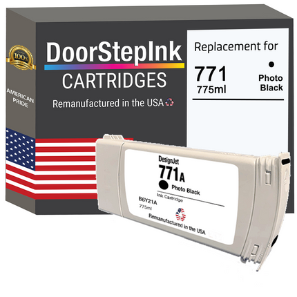 DoorStepInk Remanufactured in the USA Ink Cartridge for 771 775ML Photo Black